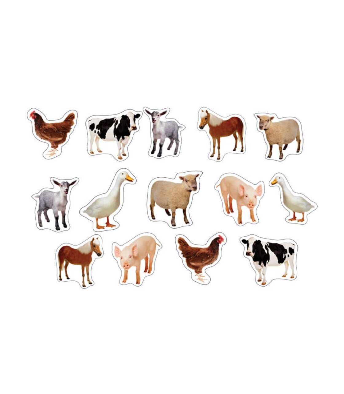Farm Animal Shape Stickers – 84 Pack Realistic Animal Stickers